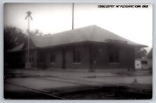 Railroad Depot Mt. Pleasant Iowa IA in 1968 Real Photo RPPC picture