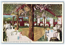 1916 Rustic Dining Room Canyon Inn Hayward California CA Posted Postcard picture