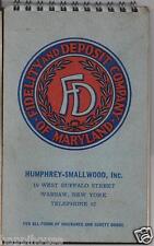 1930s Humphrey-Smallwood Warsaw NY / Memo Pad / Fidelity & Deposit of Maryland picture