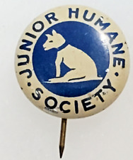 Vintage Early Junior Humane Society Pin Pinback Button Green Duck Co. picture