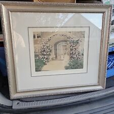 WALLACE NUTTING The Coming Out of Rosa ORIGINAL HAND PAINTED & SIGNED, FRAMED picture