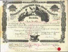 Marietta and Cincinnati Railroad Company - Railway Stock Certificate - Railroad  picture