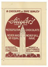 1911 Huyler's Metropolitan Chocolate Print Ad Chocolate Of Rare Quality ~Fa067 picture
