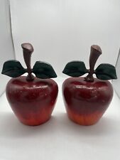 Cast Iron Apple Book ends/ Door Stops Vintage Chippy Rustic picture