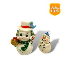 Vintage Napco Miniature Mr. Snowman Christmas Figurine. Bonus Fig Inc. picture