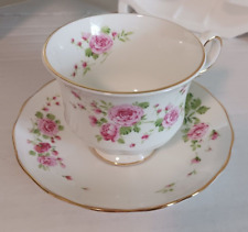 Vintage Avon Fine Bone China Cup and Saucer Pink Roses 1974 Made in England picture