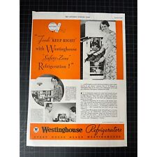 Vintage 1934 Westinghouse Fridge Print Ad picture