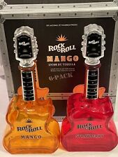 Rock N Roll Tequila Mango and Strawberry Gibson Guitar Bottles w Original Box picture