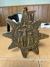 Vintage Star Shaped Wax Candles Unburned W/ Religious Theme Very Detail 1983 picture