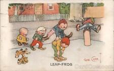 Children 1907 Leap Frog Rotograph Gene Carr Postcard 1c stamp Vintage Post Card picture