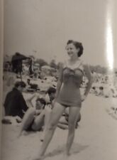 Photo Bronx, NY Orchard Beach Pretty Woman Bathing Suit Pelham Bay Park Vtg #7 picture