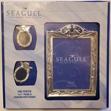 Seagull Fine Pewter Cherub Photo Frame Set of 3 (5x7 & 2 small hanging frames) picture