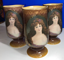 Three Vintage Ceramics Goblets No￼ Marks Victorian picture