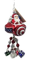 Patricia Breen Santa du Ciel Red Gifts Star Airplane Christmas Holiday Ornament picture