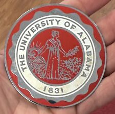 Vintage University Of Alabama Bumper Emblem Car Badge Football Metal 3” picture