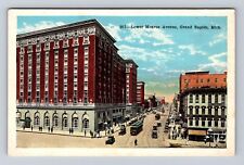 Grand Rapids MI-Michigan, Lower Monroe Avenue, Advertisement, Vintage Postcard picture