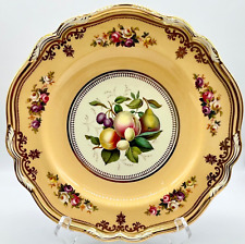 RARE & BEAUTIFUL c1891 SPODE COPELAND CABINET PLATE, FRUITS, ROSES; Y947 picture