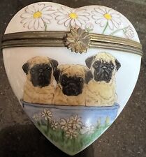 LIMOGES France Scotland Yard Studio USA Hand Painted by Merry Scotland Pugs picture