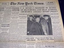 1946 MAR 6 NEW YORK TIMES - U. S SENDS 2 PROTESTS TO RUSSIA ON MANCHURIA- NT 870 picture