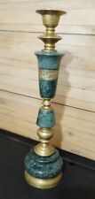 Vintage Mid Century Moroccan Brass & Marble Lamp  Candle Stick  picture