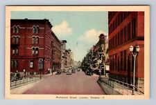 London Canada, Richmond Street, Grigg House, Café, 1930's Cars, Vintage Postcard picture