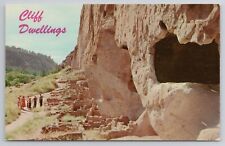 1956 Postcard Cliff Dwellings Ruins Long House National Monument Santa Fe NM picture