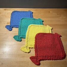 Vintage Crochet Dishcloths/Potholders- Rainbow 🌈 picture