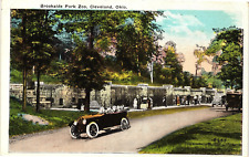 Brookside Park Zoo Cleveland Ohio White Border Postcard Unposted c1920s picture