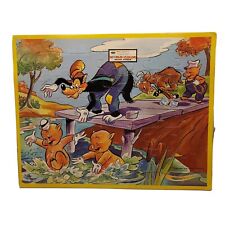 Vintage Walt Disney's Wonderful World Of Color Inlaid Puzzle Three Little Pigs picture