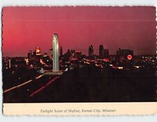 Postcard Twilight Scene of Skyline Kansas City Missouri USA picture