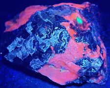 SW LW UV Fluorescent Genthelvite Calcite w Galena Rhodonite Sterling Hill NJ USA picture