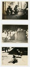Vintage Photograph 1937 Philippines Manila Cavite Cock Fight Lot of 3 Photo picture