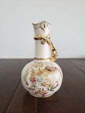 Antique Robert Hanke Hand Painted Vase Made In Austria Gold Trim picture