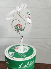 Lolita Mini Wine Glass Ornament Snow Divas Christmas Used in box picture