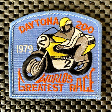 1979 DAYTONA 200 WORLD'S GREATEST RACE SEW ON ONLY PATCH 3 1/4
