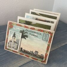 Vintage 1940s Jacksonville Florida Postcard Book  w/18 Scenes (Q6) picture