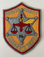 Beaver County Pa. Pennsylvania Sheriff's Dept. Patch - Grey, Orange / Scales picture