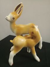 Vintage Robert Simmons Ceramic Deer Figurines Mother and Baby MCM picture