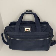 Vintage American Airlines AA Canvas Carry On Messenger Travel Bag Luggage Duffle picture