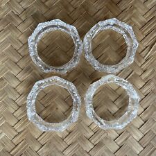 Lot of 4 Vintage RARE West Germany Over 24% PBO Lead Crystal Napkin Rings picture