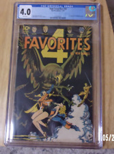 FOUR FAVORITES #20 1945 ACE CGC 4.0 WHITE PGS,RARE TO MARKET 13TH BEST COPY OF20 picture