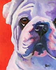 English Bulldog Gifts | Art Print from Painting, Poster, Home Decor 11x14 picture