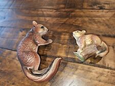 Napcoware Japan Wall Pocket Squirrels On Tree Hand Painted #7594 Craft Parts picture