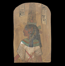 RARE ANCIENT EGYPTIAN ANTIQUE NEFERTARI Ramses Lovely Wife Wood Stella (EGYCOM) picture