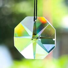 2PC 50mm Clear Octagonal Crystal Prism Faceted Glass Sun Catcher Chandelier  picture