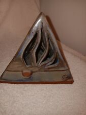 Beautiful Ceramic Pyramid Shaped Tealight Candle Holder 4.5