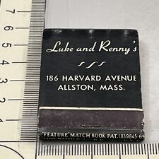 Rare Feature Matchbook. Luke and Renny’s  Fine Foods  restaurant  gmg.  Allston, picture