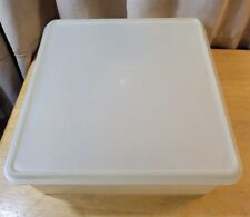 Vintage TUPPERWARE Large Square Keeper 13 x 5-1/4 166-4 & Lid Square Seal 223-2 picture