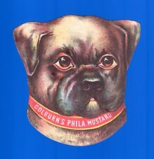Colburn's Philadelphia Mustard Die Cut Dog - 1880's Victorian Trade Card picture