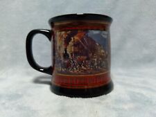 Currier & Ives Fire Fighters Fireman Ceramic Mug Enesco 1993 Thailand picture